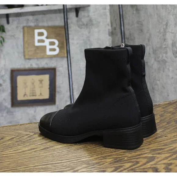 NWT Aerosoles Womens DIMMI Ankle Bootie DIMMI Black Stretch Fabric 6M - Picture 9 of 14